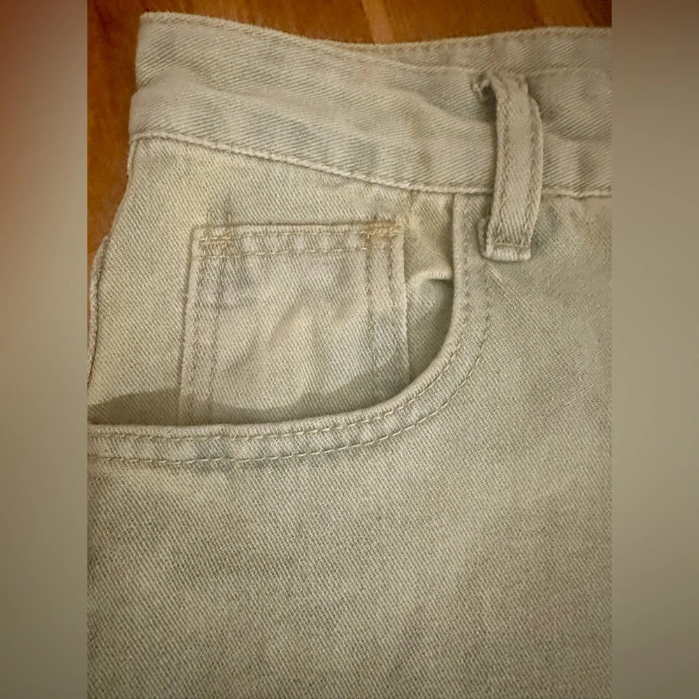 🤍 K46641‎ Baggy Wide Leg Light Wash Jeans Neutral Denim 33x30 🤍